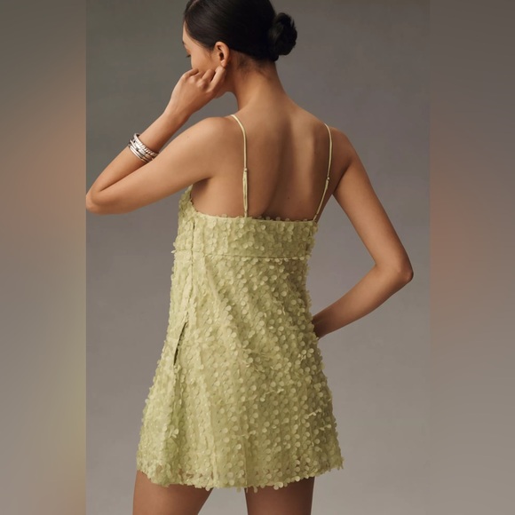 Anthropologie 3D Floral Embellished Mini Dress - Picture 3 of 12
